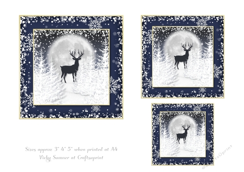 Midnight Christmas Stag Toppers 1