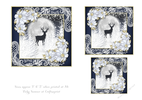 Midnight Christmas Stag Toppers 2