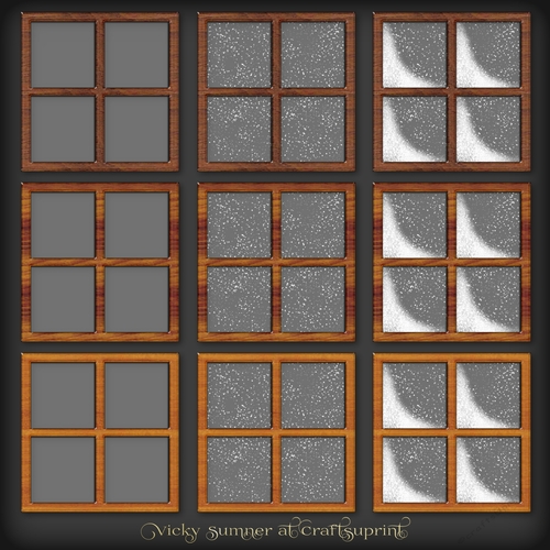 Wooden Frosted Winter Windows