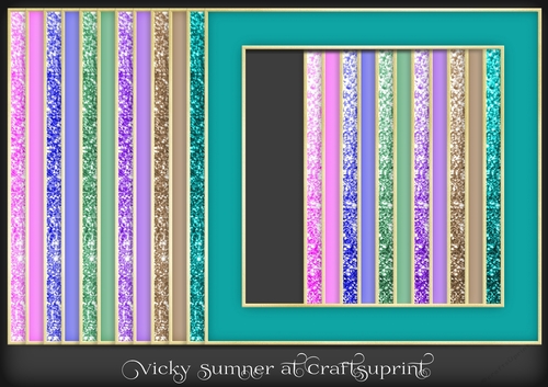 Bright Glitter Gold Edged Frame