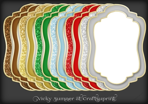Christmas Glitter Double Layer Mat 1