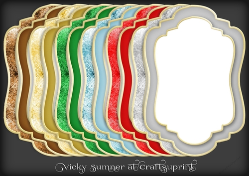 Christmas Shimmer Double Layer Mat 1