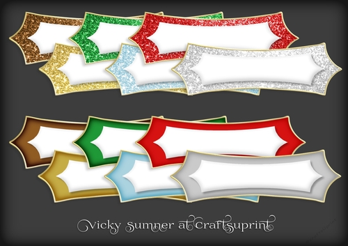 Christmas Glitter Pointed Tag