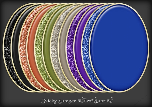 Autumn Glitter Oval Mat