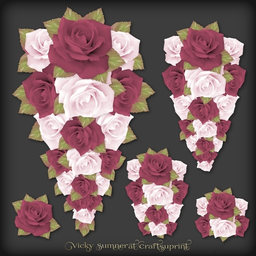 Autumn Rose Teardrop Decoupage