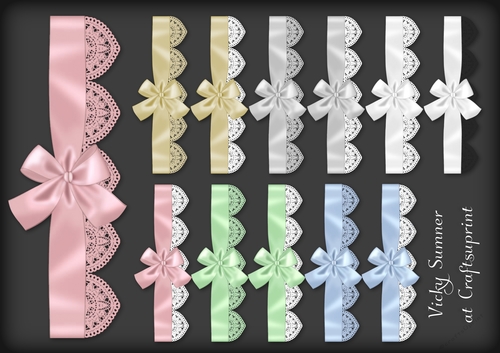 Satin Ribbon and Lace Border