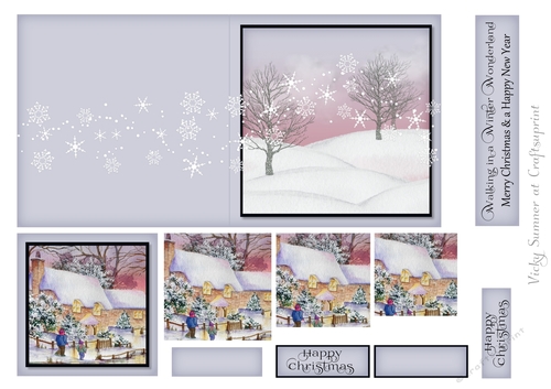 Cut and Fold 4.5x4.5 inch Christmas Pyrimage 1