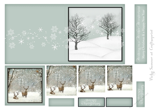 Cut and Fold 4.5x4.5 inch Christmas Pyrimage 10