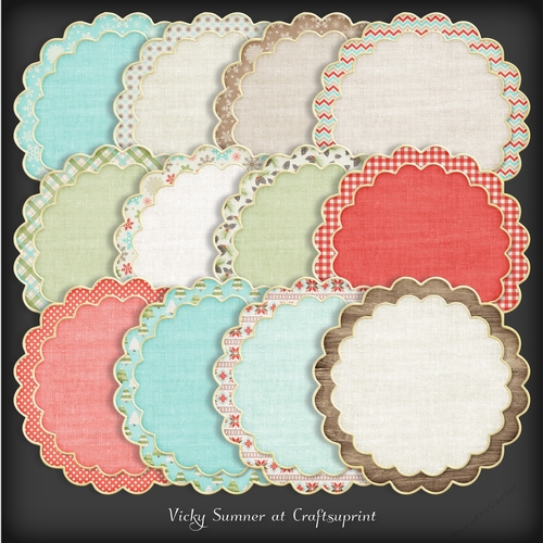 Rustic Scolloped Double Layer Mat 