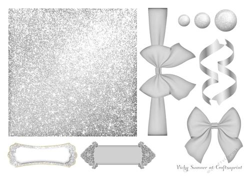 Christmas Glitter Element Sheet 6