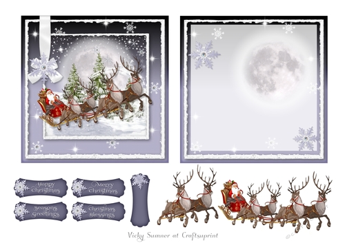 Santa Delivery 5x5 inch Quick Card