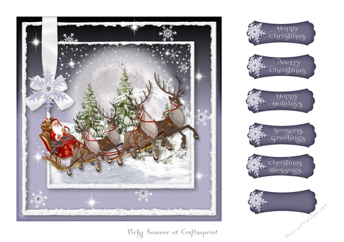 Santa Delivery 7x7 inch Quick Card