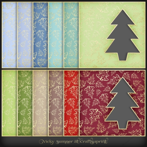 Christmas 4 Gold Tree Aperture Frame