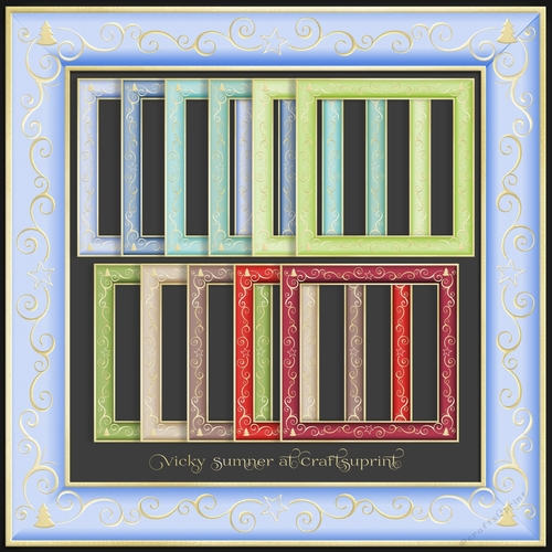 Christmas 4 Tree and Swirl Frame