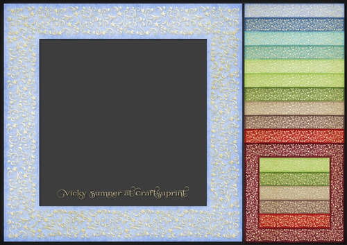 Christmas 4 Star Hearts and Swirl Frame