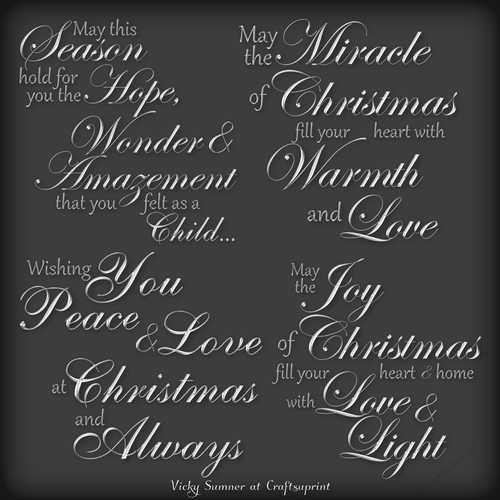 Christmas Sentiment Silver