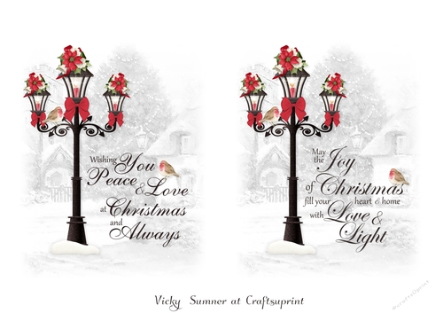Christmas Lampost and Sentiment Toppers 2