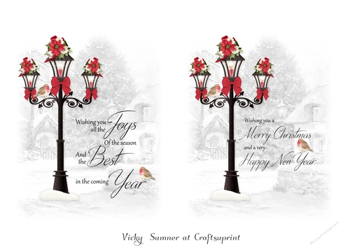 Christmas Lampost and Sentiment Toppers 3