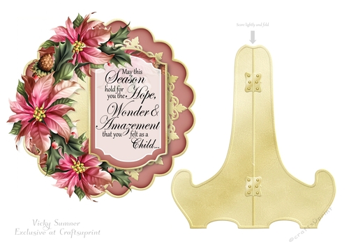 Pink Christmas Plate and Stand 2