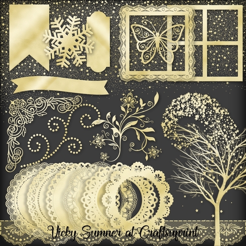 Soft Gold PNG Elements
