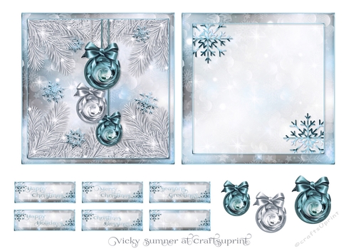 Sparkle Blue 5x5 Quick Card