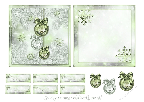 Sparkle Green 5x5 Quick Card