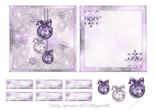 Sparkle Lilac 5x5 Quick Card