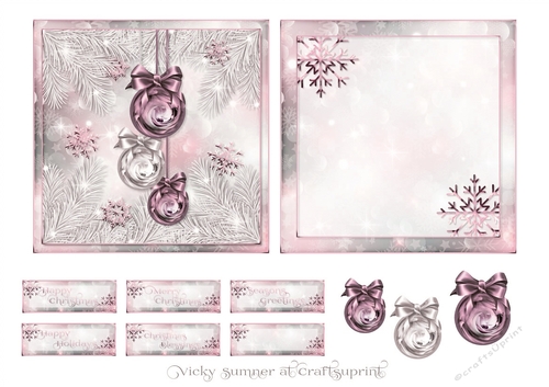 Sparkle Pink 5x5 Quick Card