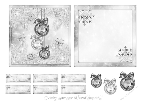 Sparkle Silver 5x5 Quick Card