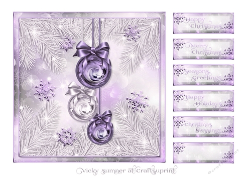 Sparkle Lilac 7x7 Quick Card
