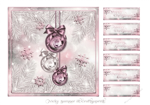 Sparkle Pink 7x7 Quick Card