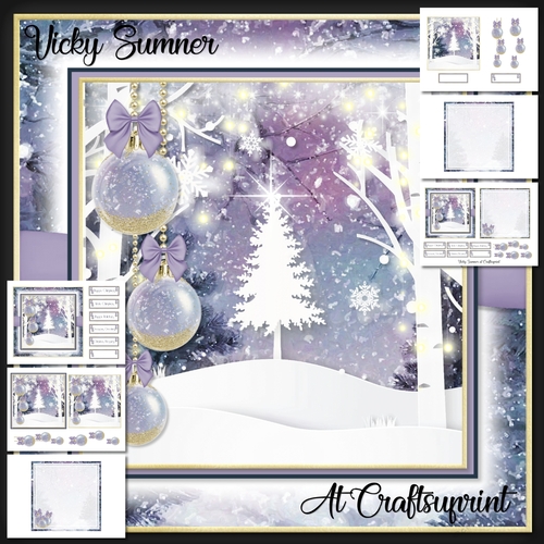 Christmas Silhouette Mini Kit + 5x5 inch Quick Card Sheet 2