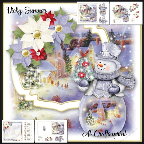Mr Snowman 4 Mini Kit PLUS a 5x5 inch Cut and Fold Card