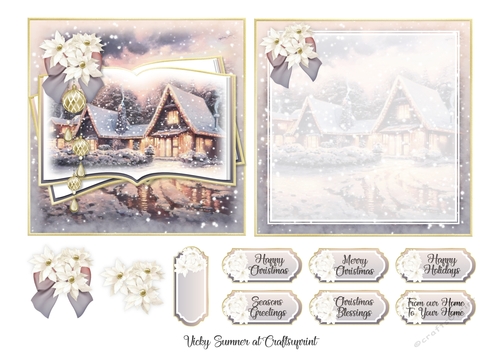 Christmas Welcome Home 5x5 inch Quick Card
