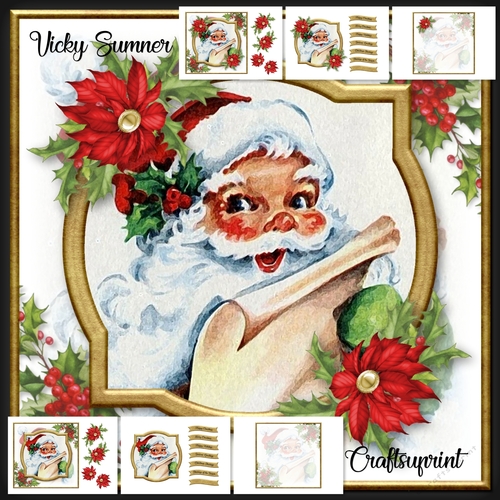 Vintage Jolly Santa Mini Kit