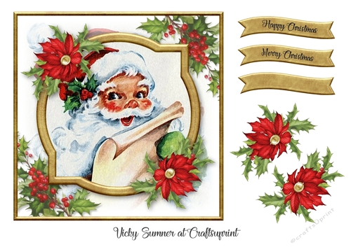 Vintage Jolly Santa