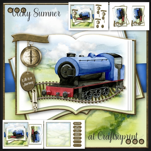 Life is a Journey Train Open Book