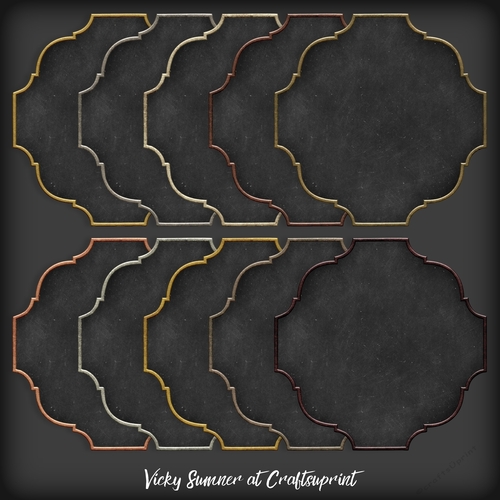 Metal Edged Chalk Board Effect Mat
