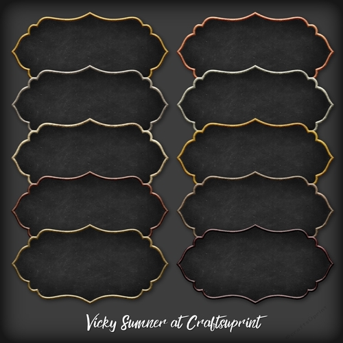 Metal Edged Chalk Board Effect Tag