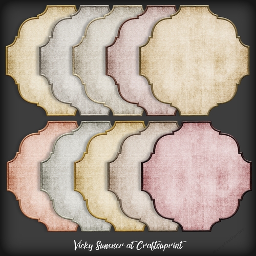 Metal Edged Shaped Antique Mat