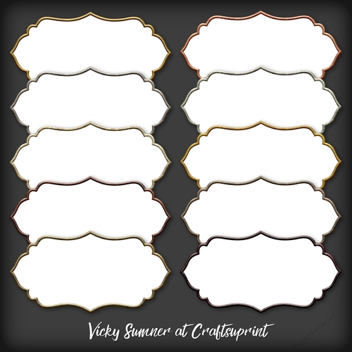 Metal Edged White Tag