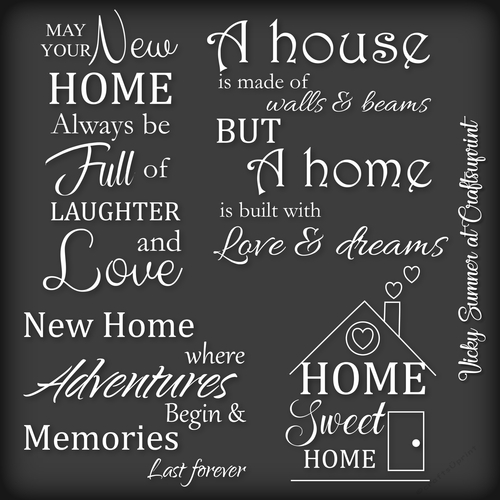 New Home Word Art