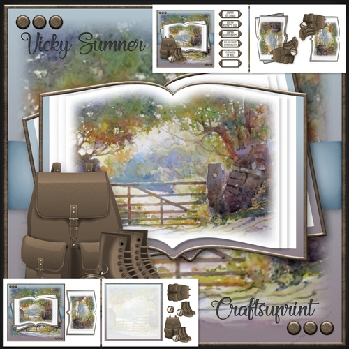 A Country Walk Open Book