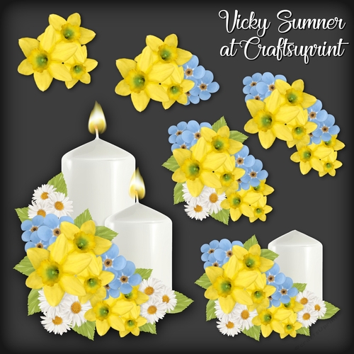 Spring Floral Candle Decoupage