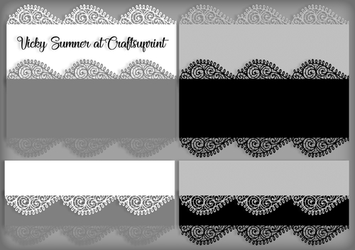 Monochrome Lace Borders PNG