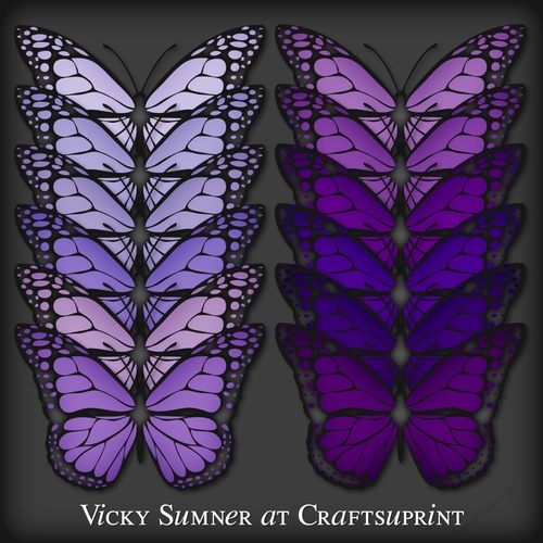 Purple Hues Black Butterfly