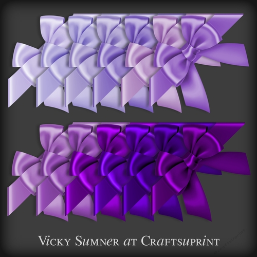 Purple Hues Corner Bow Wrap