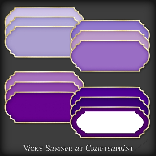 Purple Hues Fancy Edge Tag