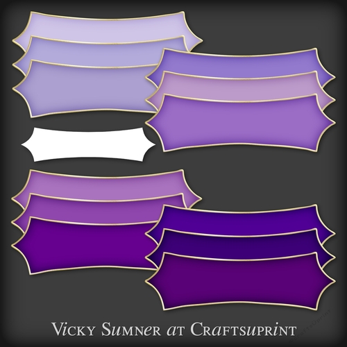 Purple Hues Pointed Tag