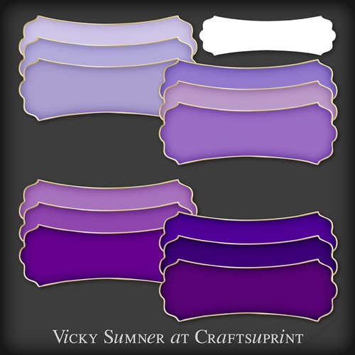 Purple Hues Scolloped Edge Tag